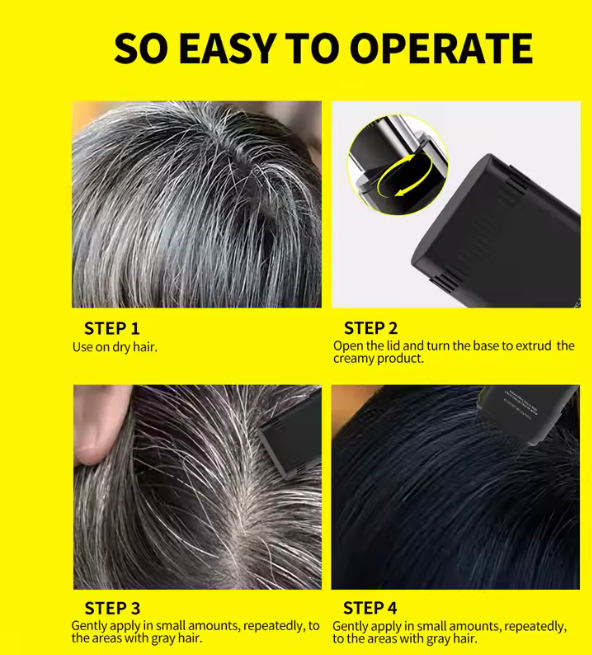 Wasserfeste Haarfarbe – Deckt graue Haare sofort ab | Natürliche Pflanzenformel