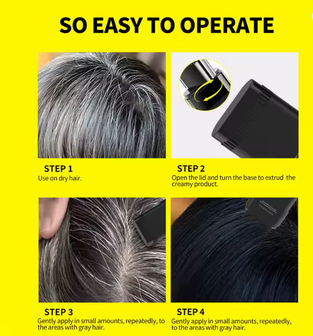 Wasserfeste Haarfarbe – Deckt graue Haare sofort ab | Natürliche Pflanzenformel