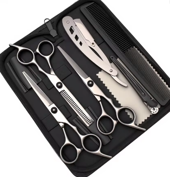 Premium Friseur Scheren Set – Professionelles Haarschneide-Kit mit Rasiermesser & Zubehör